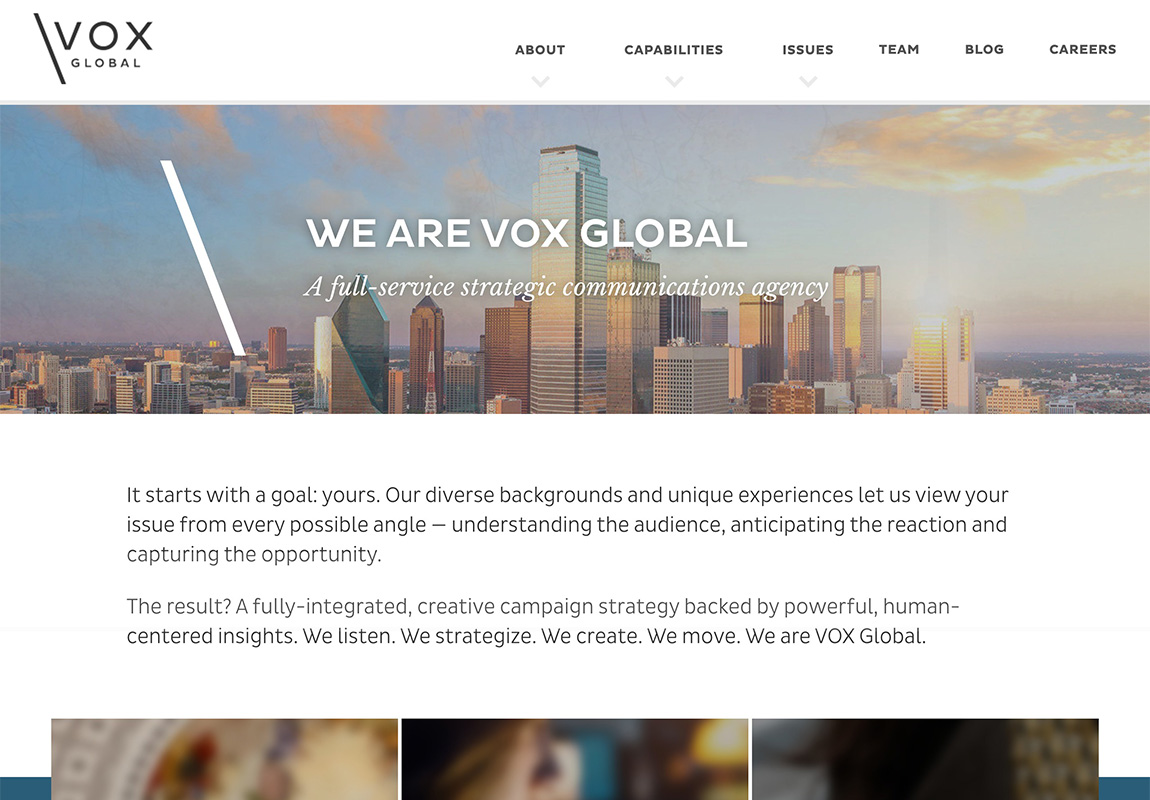 VOX Global Brand and Website